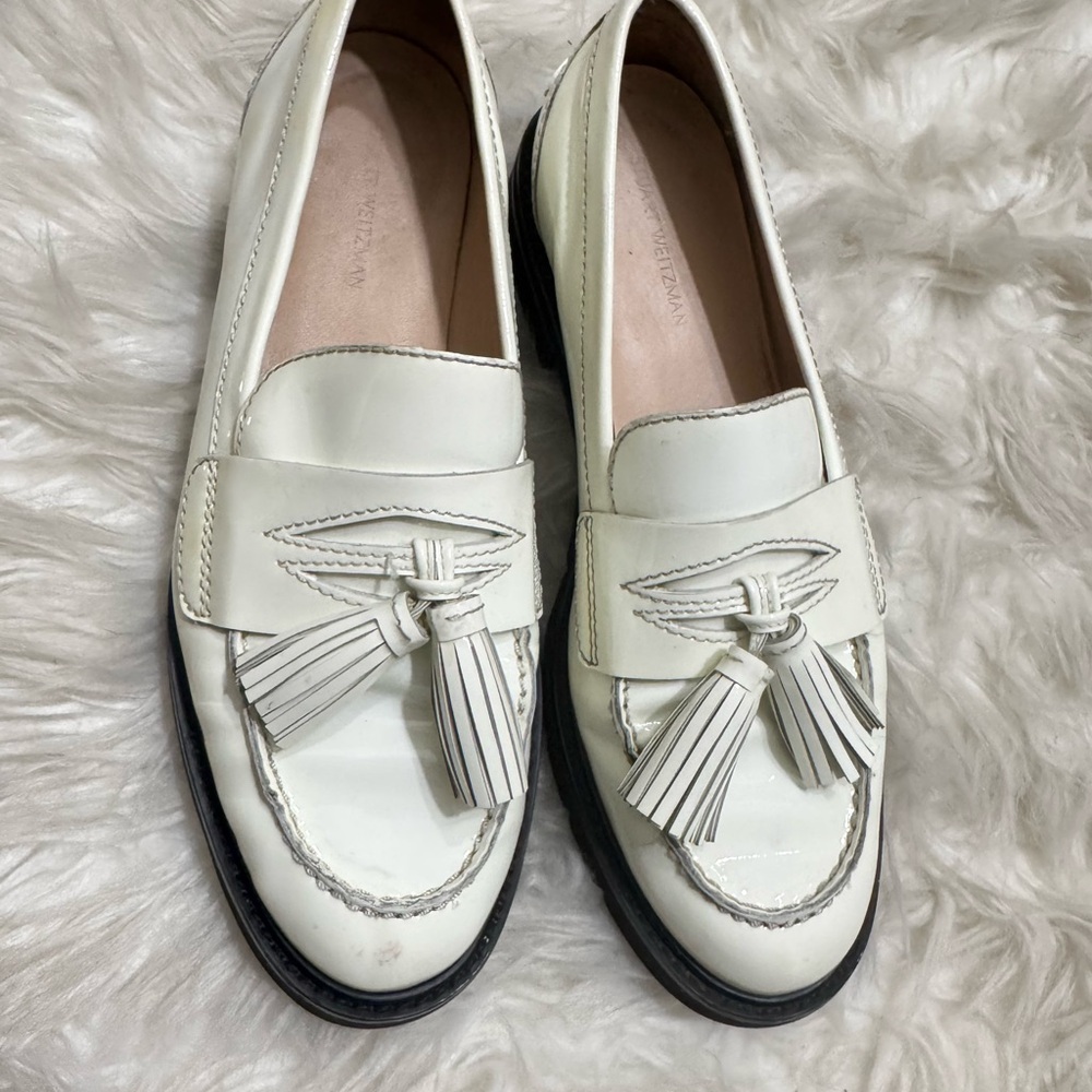 White Tassel Loafers